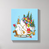クラシックグインチ | Grinch & Maxの暴走そり キャンバスプリント (正面)
