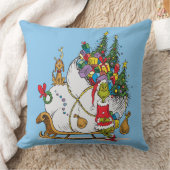 クラシックグインチ | Grinch & Max with Sleigh クッション (ブランケット)