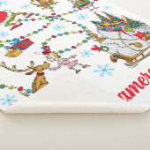 クラシックグインチ | Grinch & Max with Sleigh シェルパブランケット (3/4)