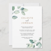 クラシックグフォーマルリー葉ドとフロント結婚ズ 招待状 (正面)