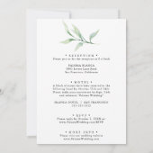 クラシックグフォーマルリー葉ドとフロント結婚ズ 招待状 (裏面)