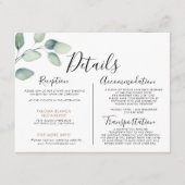 クラシックグフォーマルリー葉結婚詳細 エンクロージャーカード (正面)