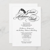 クラシックグランドハロウィーンボールコスチュームリージェンシー 招待状 (正面/裏面)