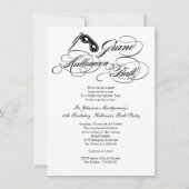 クラシックグランドハロウィーンボールコスチュームリージェンシー 招待状 (正面)