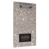 クラシックグリッターパーソナライズされた クリップボード (右)