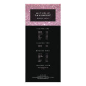 クラシックグリッターピンクのメイクアップアーティストラックカード ラックカード (正面)