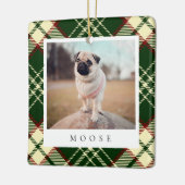 クラシックグリパーソナライズされたーの愛犬の写真 セラミックオーナメント (左)