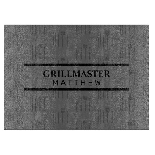 クラシックグリルマスター名ブラックグレイファーザーズ・デイ カッティングボード (正面)