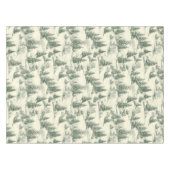 クラシックグリーンとクリームトイルフランスのクリスマス テーブルクロス (正面(横))