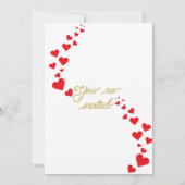 クラシックグリーンと金ゴールド結婚植物学の発明 招待状 (裏面)