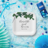 クラシックグリーンイングリッシュアイビー ペーパープレート (パーティー)