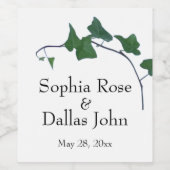 クラシックグリーンイングリッシュアイビー ワインラベル (シングルラベル)