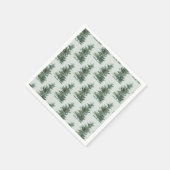 クラシックグリーンウォーター色パインツリー スタンダードカクテルナプキン (角)