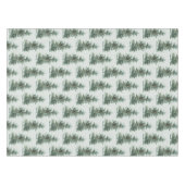 クラシックグリーンウォーター色パインツリー テーブルクロス (正面(横))