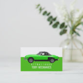 クラシックグリーンカー、整備士 名刺 (スタンド正面)