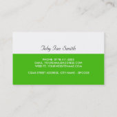 クラシックグリーンカー、整備士 名刺 (裏面)