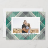 クラシックグリーンクリスマスプレッドフォトフレーム シーズンカード (正面)