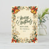 クラシックグリーンクリスマス シーズンカード (スタンド正面)