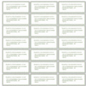 クラシックグリーンゲストメーリングラベル21枚あたり シール (正面)