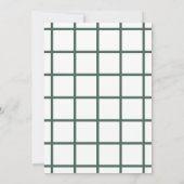 クラシックグリーンチェックメリークリスマスフォト シーズンカード (裏面)