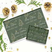 クラシックグリーンドードルクリスマスツリートナディアスターズ ラッピングペーパー