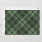 クラシックグリーンプライドMonogram写真クリスマス シーズンカード (裏面)