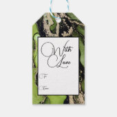 クラシックグリーンホリデー ウィズ ラブ ギフトタグ (正面)