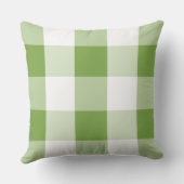 クラシックグリーンホワイトバッファローチェッククリスマス クッション (裏面)