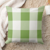 クラシックグリーンホワイトバッファローチェッククリスマス クッション (ブランケット)