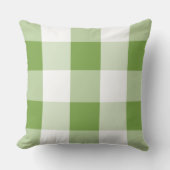 クラシックグリーンホワイトバッファローチェッククリスマス クッション (正面)