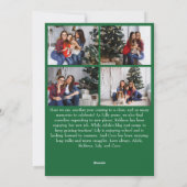 クラシックグリーンメリークリスマス縦10枚 シーズンカード (裏面)