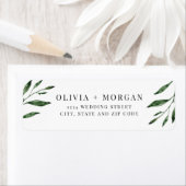 クラシックグリーンリーフ結婚植物学 ラベル (インサイチュ)