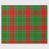 クラシックグリーンレッドギンガムバッファロープレイドファームハウス ラッピングペーパー (フラット)