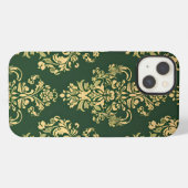 クラシックグリーンロココ装飾 iPhoneケース (裏面横)