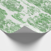 クラシックグリーンヴィンテージフランスのシャトートワール ラッピングペーパー (角)