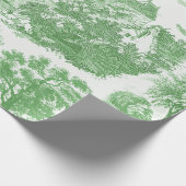 クラシックグリーンヴィンテージフランスのシャトートワール ラッピングペーパー (角)