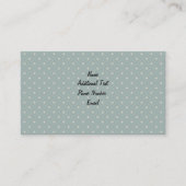 クラシックグリーン水玉模様 名刺 (正面)