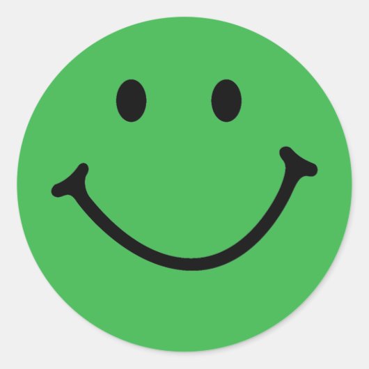 クラシックグリーン顔 ラウンドシール (正面)