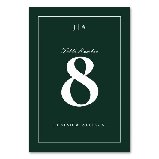 クラシックグリ結婚ーン テーブルナンバー (正面)