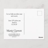 クラシックグレイストライプビジネス ポストカード (裏面)