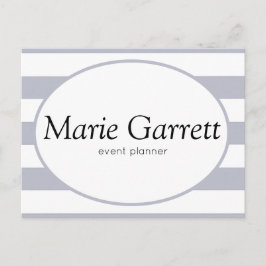 クラシックグレイストライプビジネス ポストカード