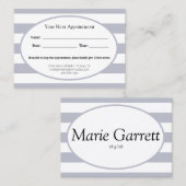 クラシックグレイストライプビジネス 予約カード (正面/裏面)