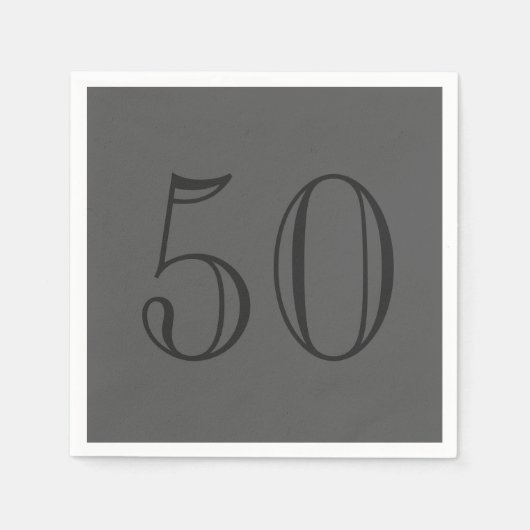 クラシックグレイパーソナライズされたナプキン スタンダードカクテルナプキン (正面)