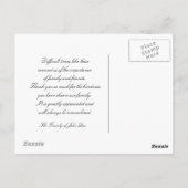 クラシックグレイ悔やみや弔慰サンキューハガキ ポストカード (裏面)