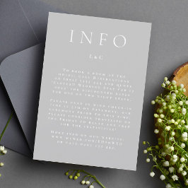 クラシックグレーとホワエレガントイモダンの情報エンクロージャ 出欠カード