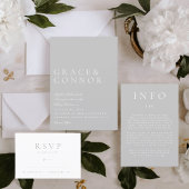 クラシックグレーとホワエレガントイモダンの情報エンクロージャ 出欠カード