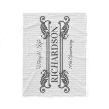 クラシックグレーアカンサス葉モノグラムエレガントストライプ