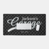 クラシックグレーガレージツールベンチパッドデスクマット デスクマット (キーボード&マウス)