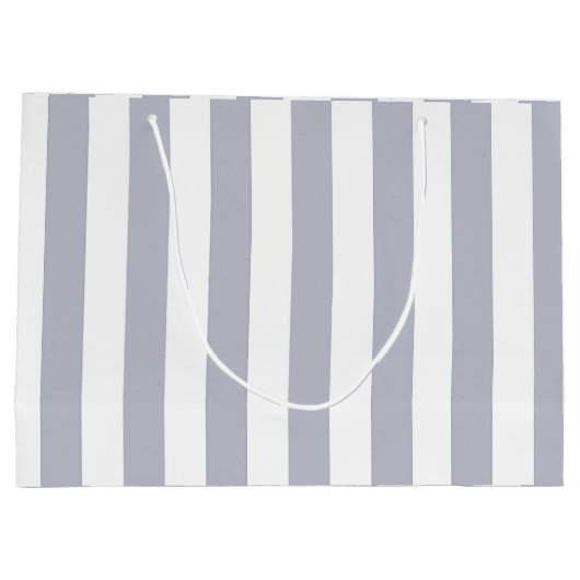 クラシックグレーストライプカスタム ラージペーパーバッグ (裏面)