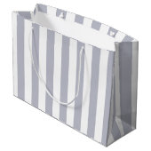 クラシックグレーストライプカスタム ラージペーパーバッグ (裏面アングル)